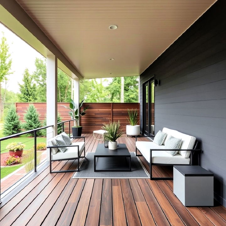 modern minimalist porch deck