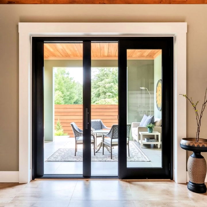 modern pocket glass door