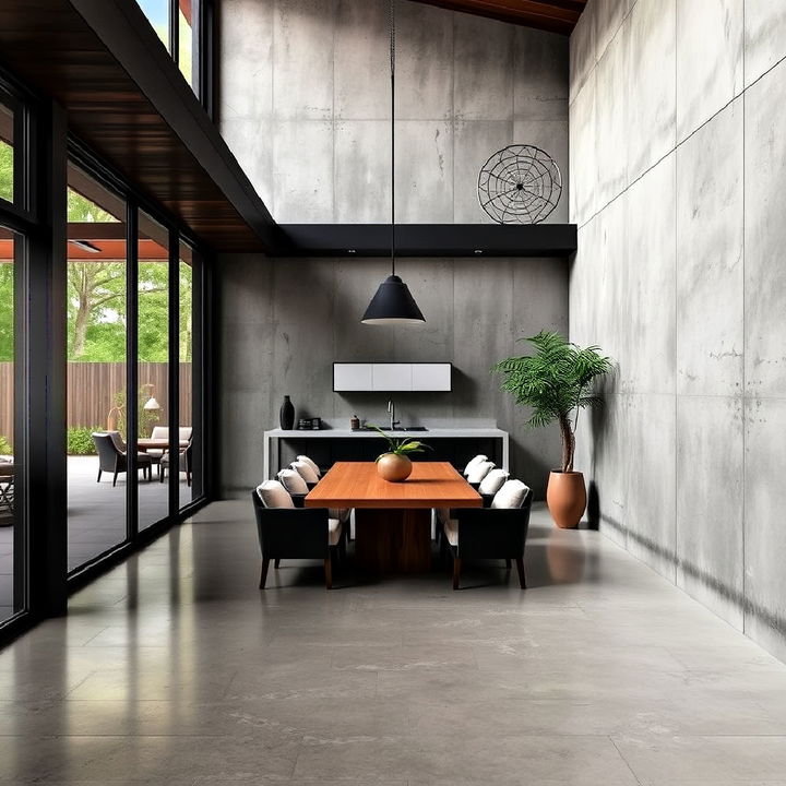 modern vertical concrete flooring