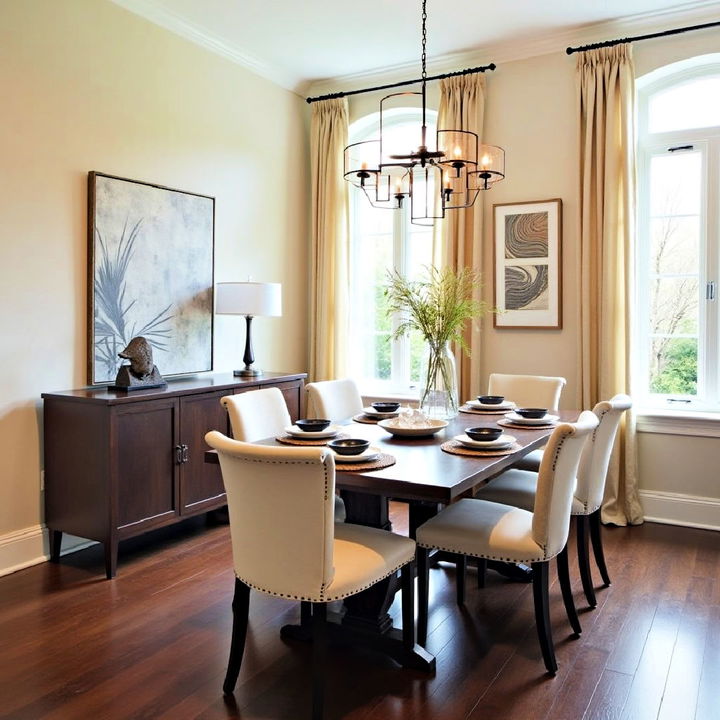 monochromatic color scheme for your dining room