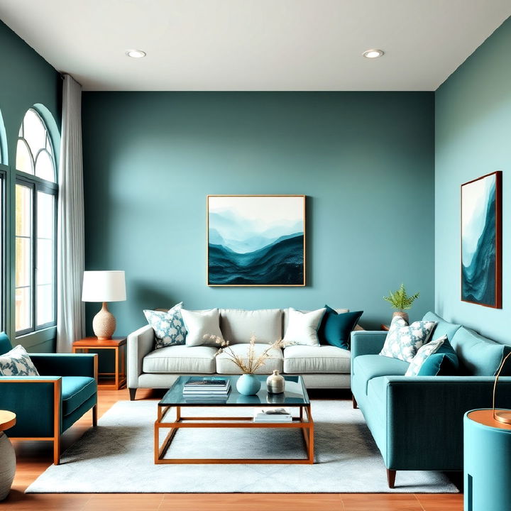 monochromatic cool teal tranquility