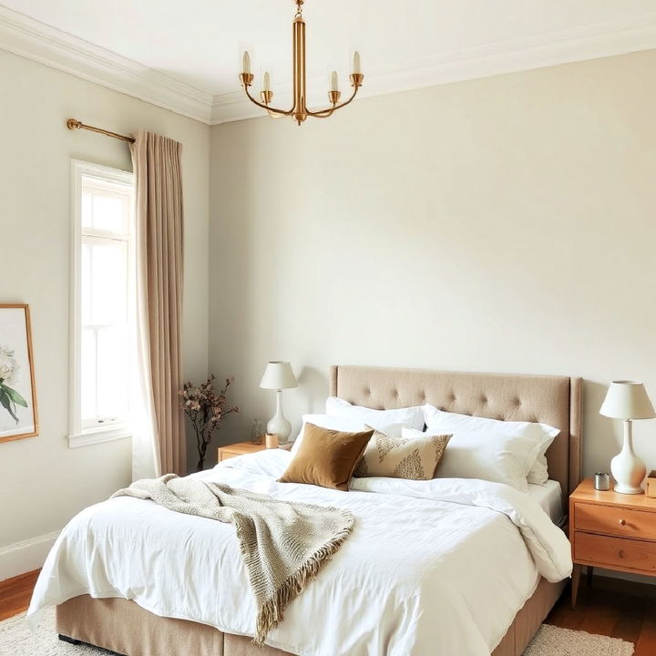 monochromatic limewash bedroom