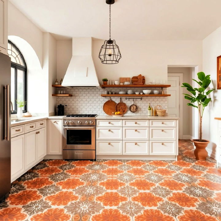 moroccan inspired terracotta tiles forkitchen