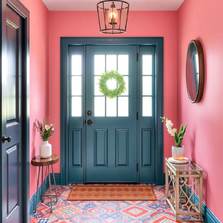 mosaic flooring to energize a small entryway