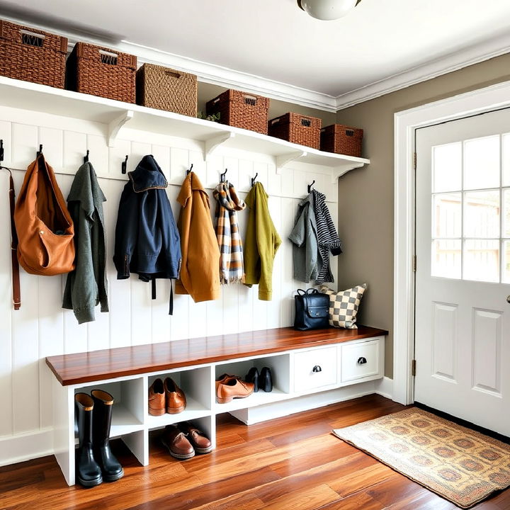 mudroom for organizing outerwear