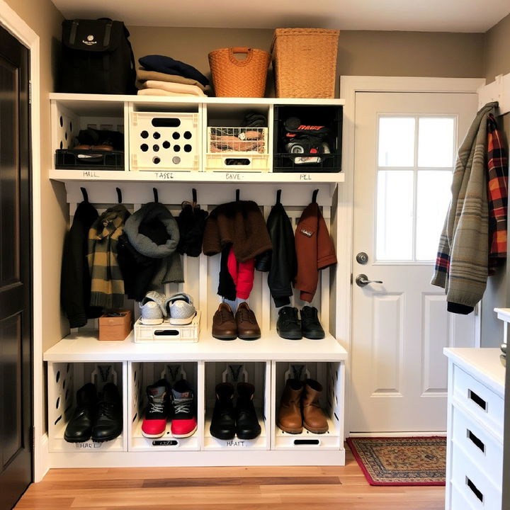 mudroom storage idea