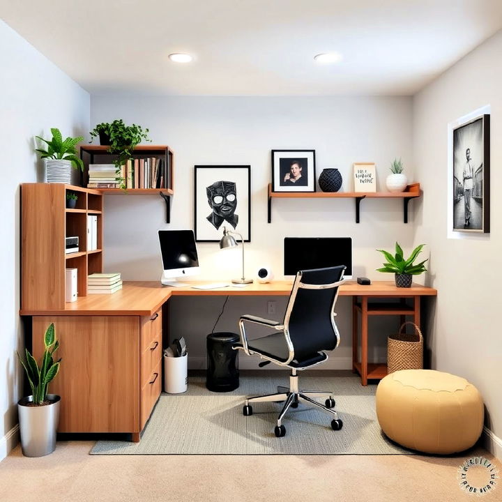 multi purpose workspace basement office