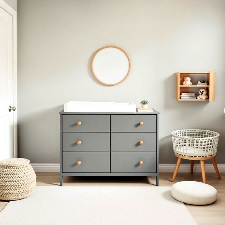 multifunctional furniture in a minimalist nursery