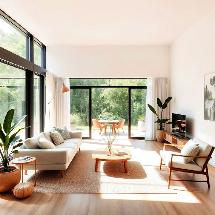 natural light for organic modern living room