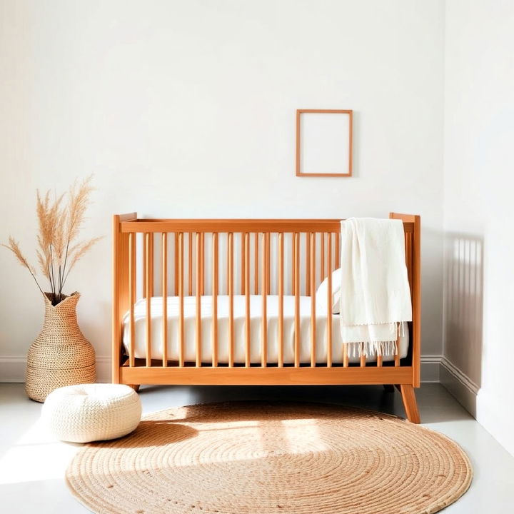 natural materials in a minimalist nursery