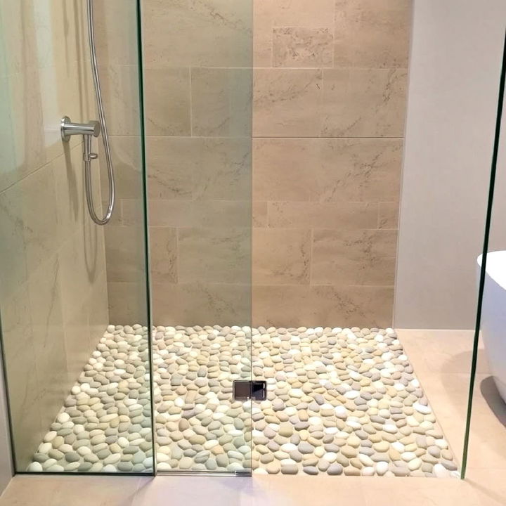 natural pebble bathroom tiles