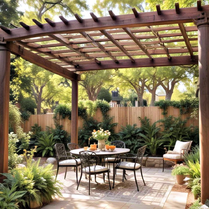 natural shade to keep your pergola cool