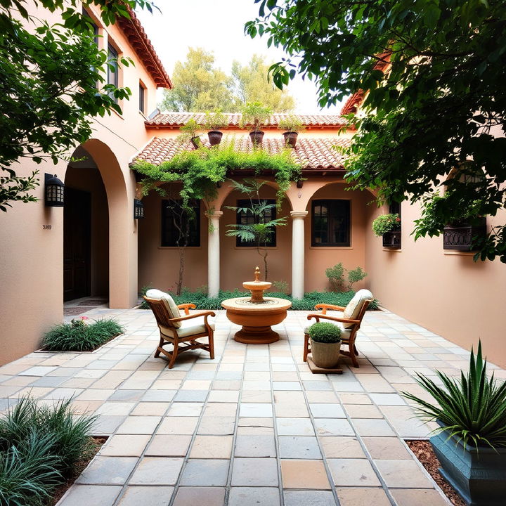 natural stone courtyard flooring