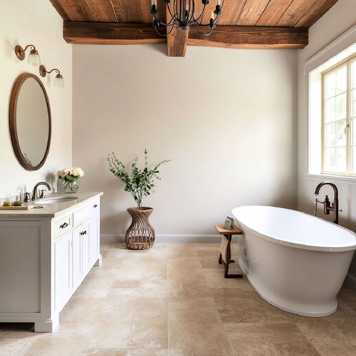 natural stone flooring tuscan bathroom