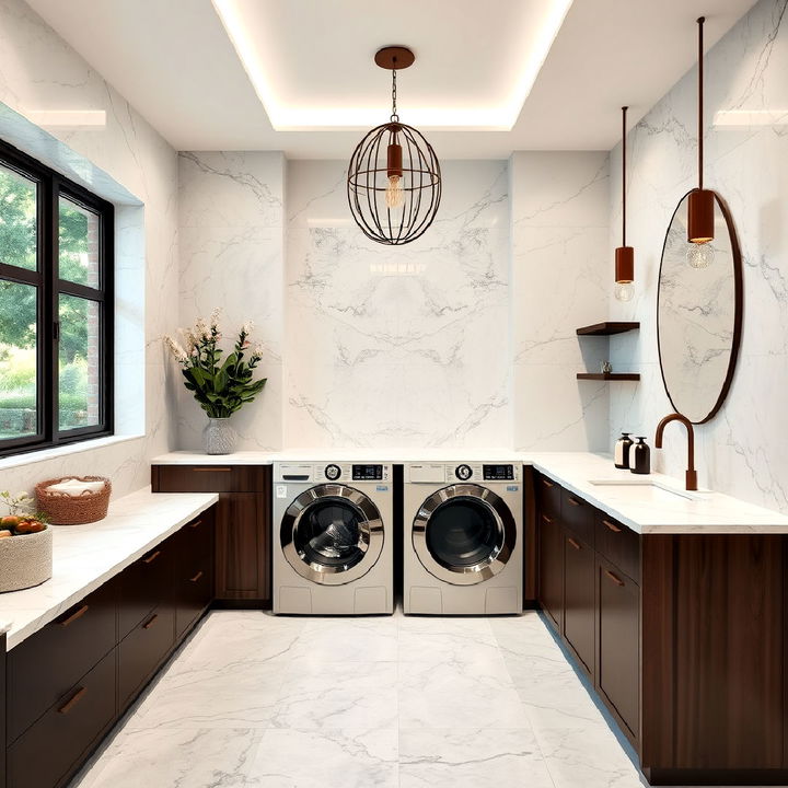 natural stone tiles for laundry elegance