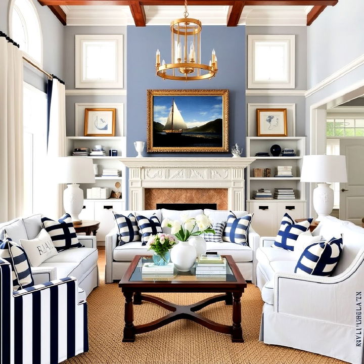 nautical themed ralph lauren living room