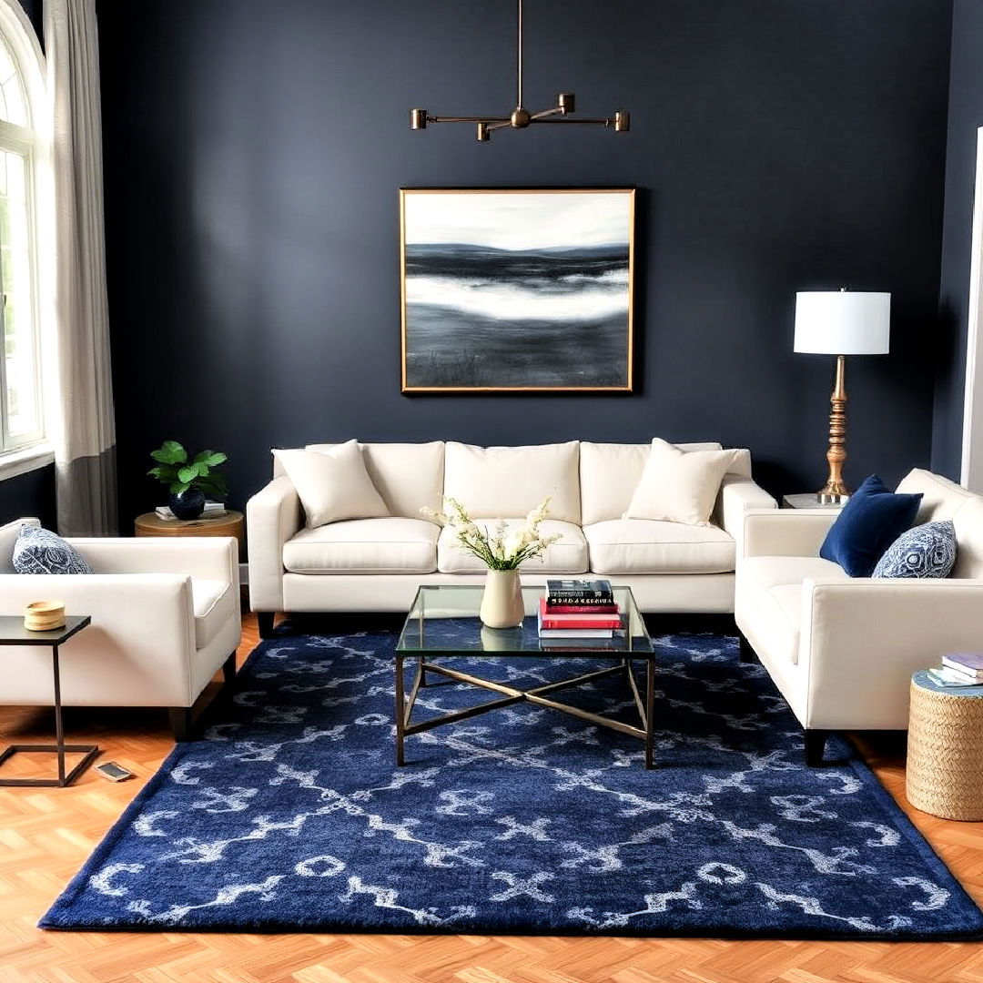 navy rugs for living room