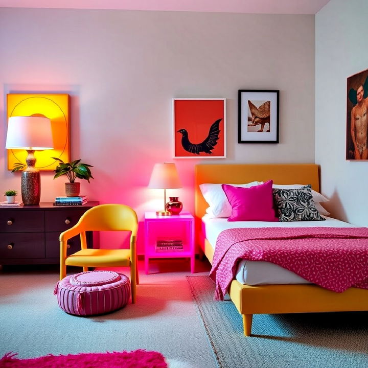 neon accent bedroom furniture