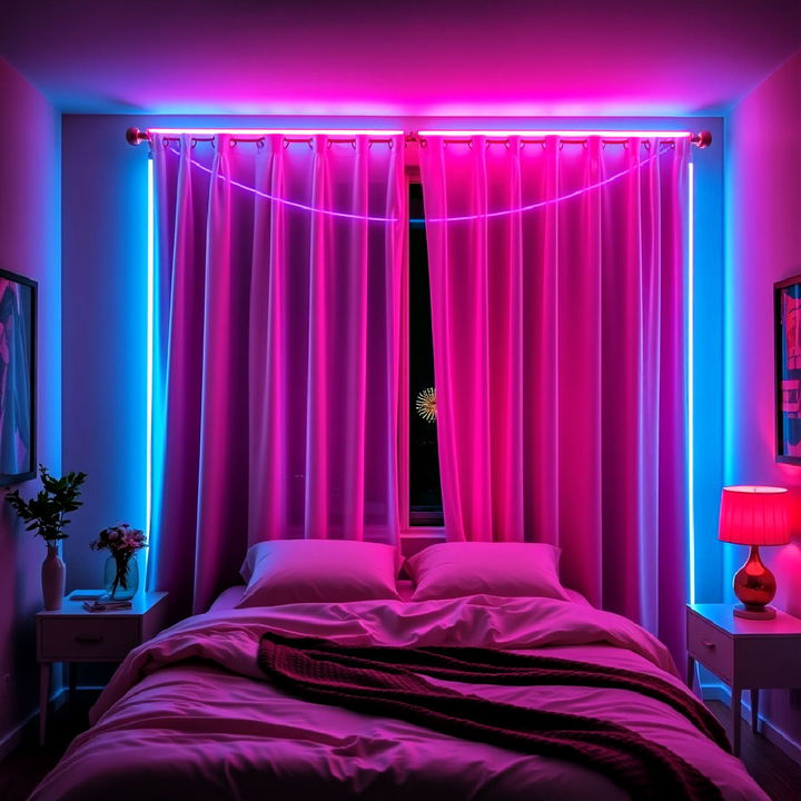 neon curtain rods