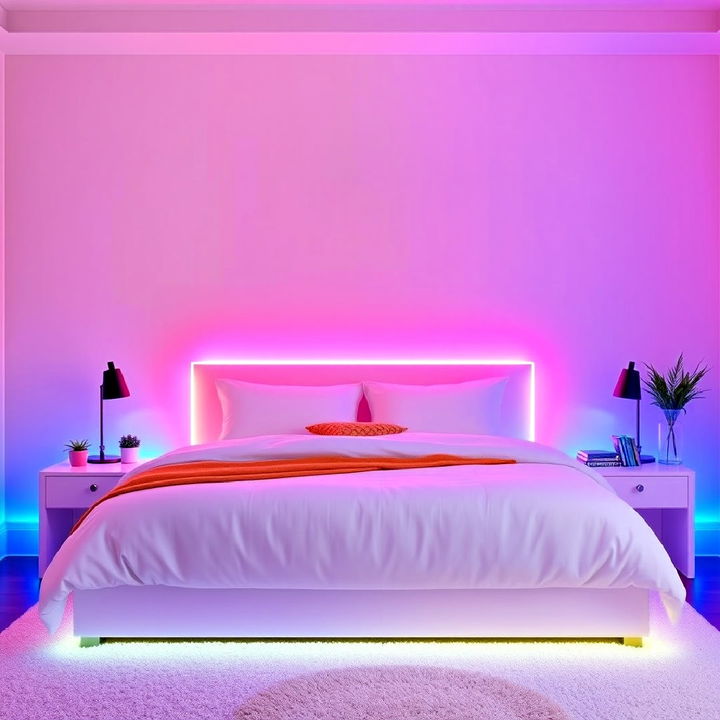 neon headboard and footboard combo