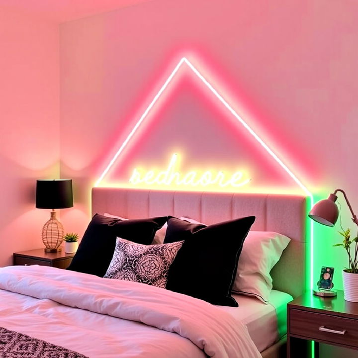 neon headboard design