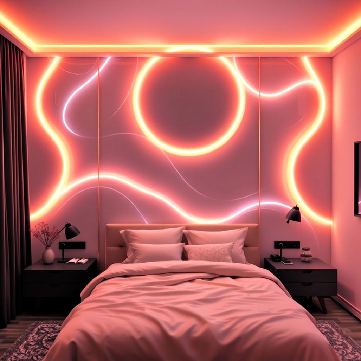 neon wall panels for bedroom