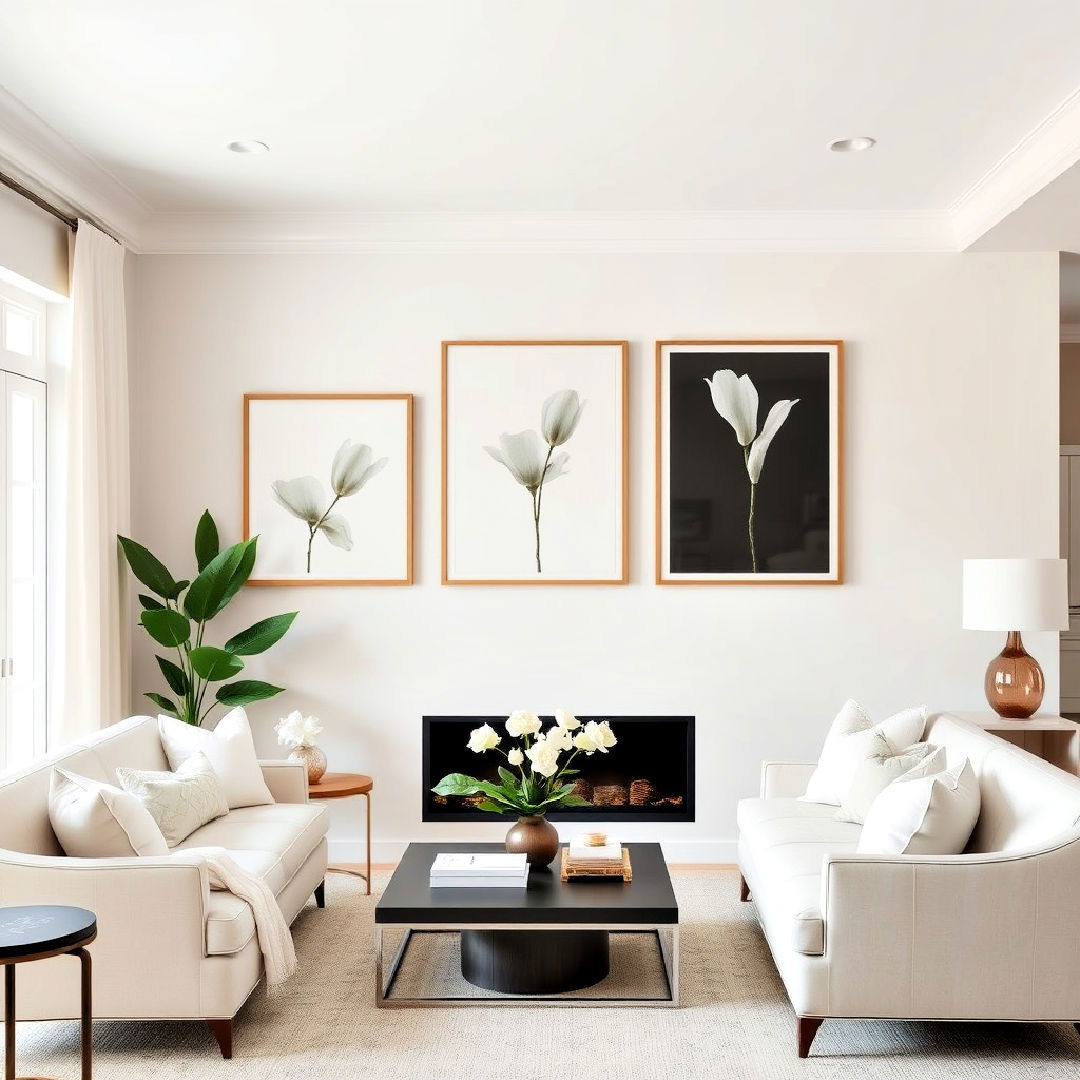 neutral minimalist artwork for magnolia living room