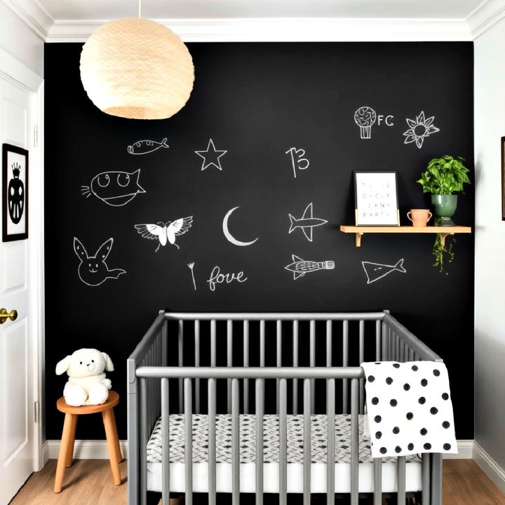 nursery chalkboard wall for creativity