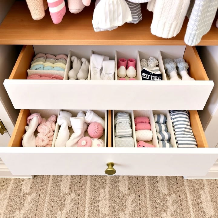 nursery closet drawer organizers