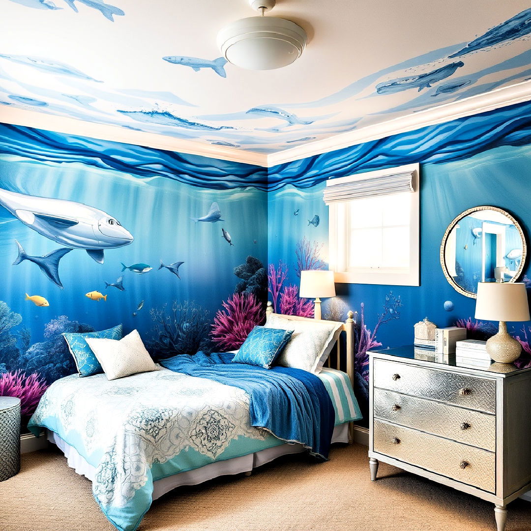 ocean inspired wall mural