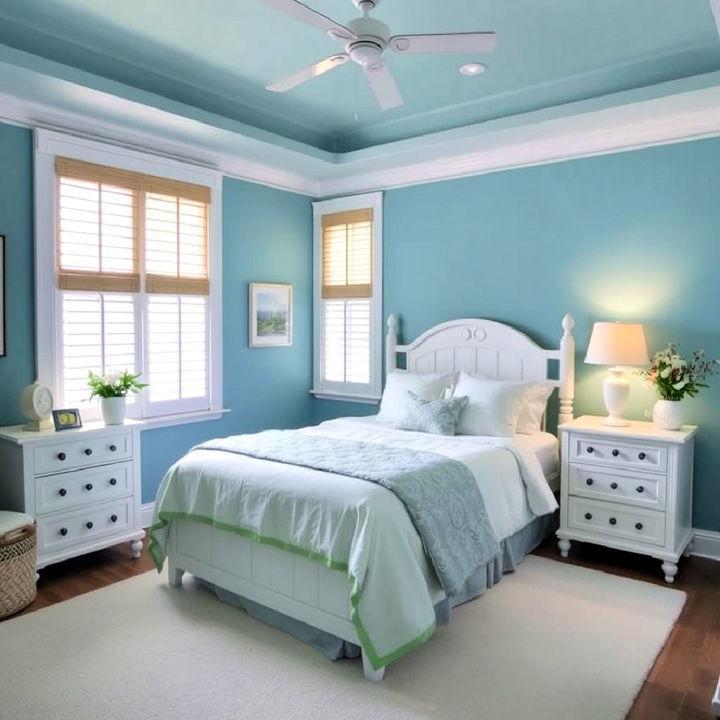 ocean inspired wall paint bedroom