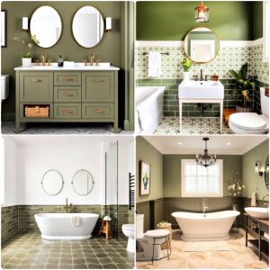 olive green bathroom ideas