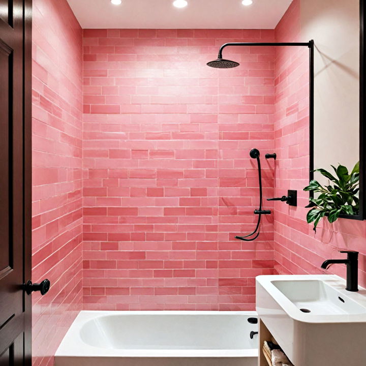 ombre pink tile design for a gradient effect