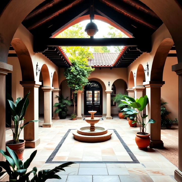 open air interior courtyards