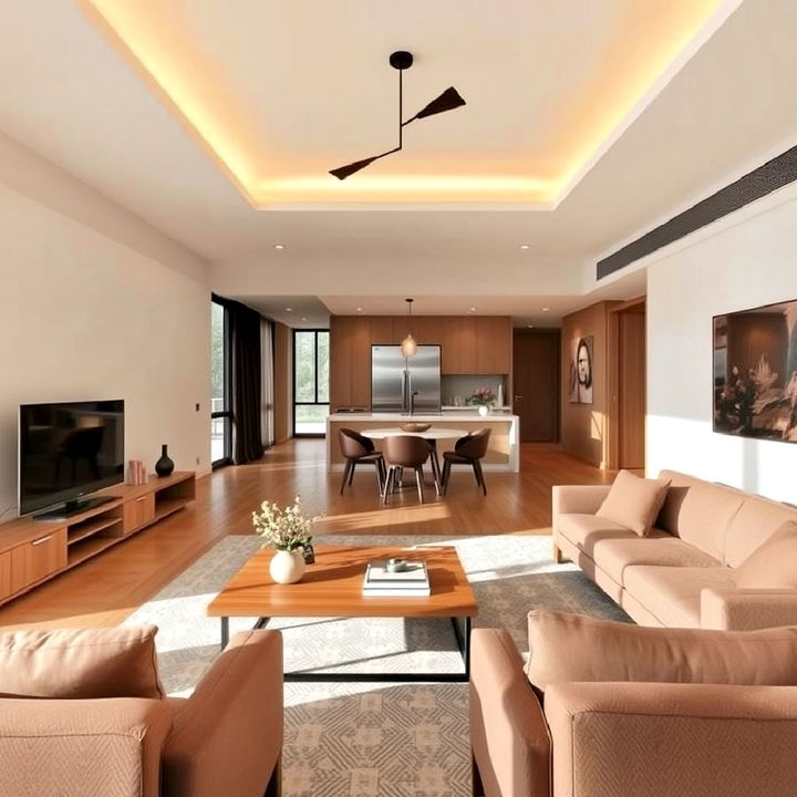 open floor plan korean living room