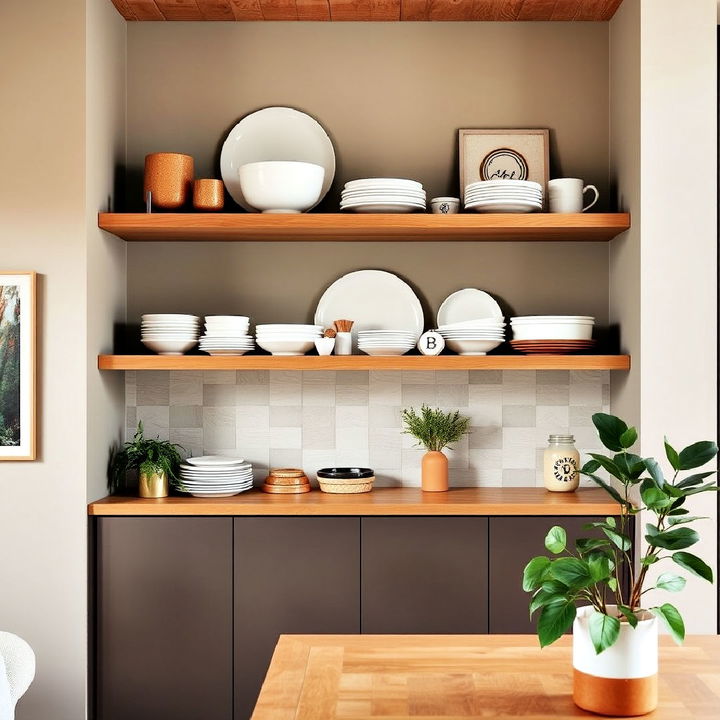 open shelving for kitchen