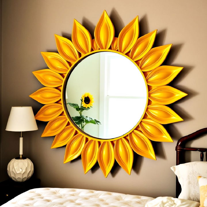 opt for a sunflower shaped mirror t