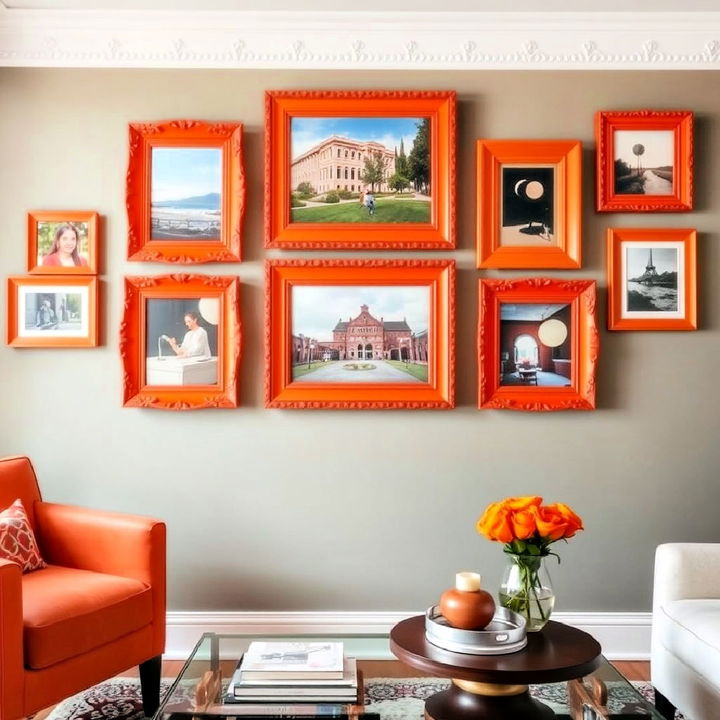 orange frames to highlight your favorite art