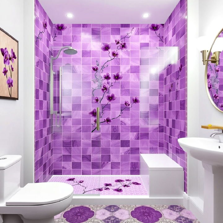 orchid shower tiles for bathroom