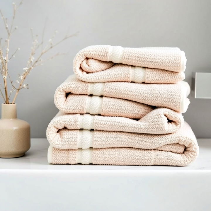 organic cotton towels for natural bathroom