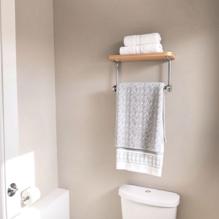 over the toilet towel rack