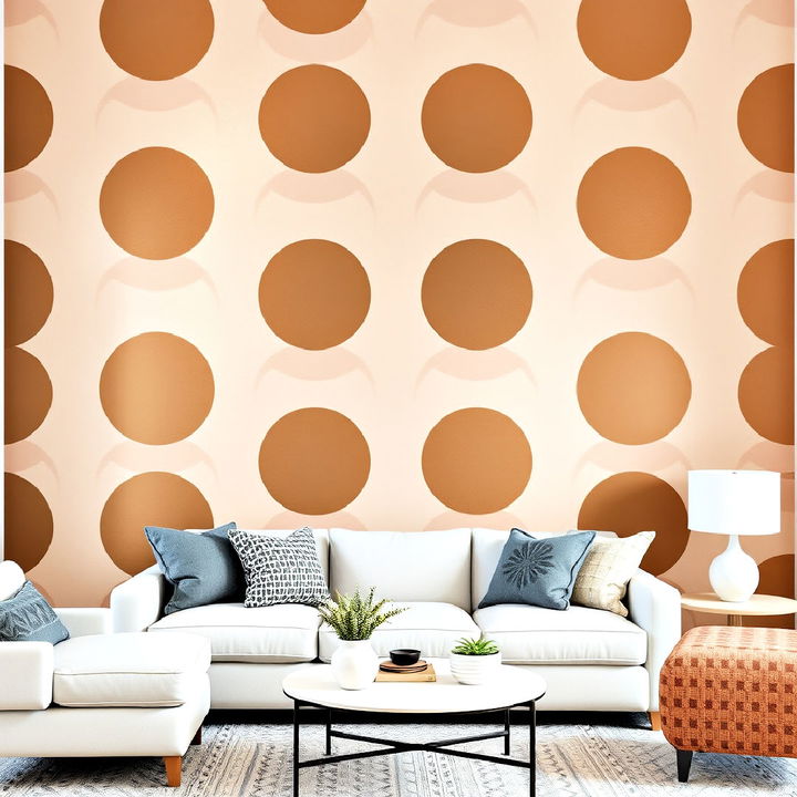 overlapping circles accent wall for soft geometric flow