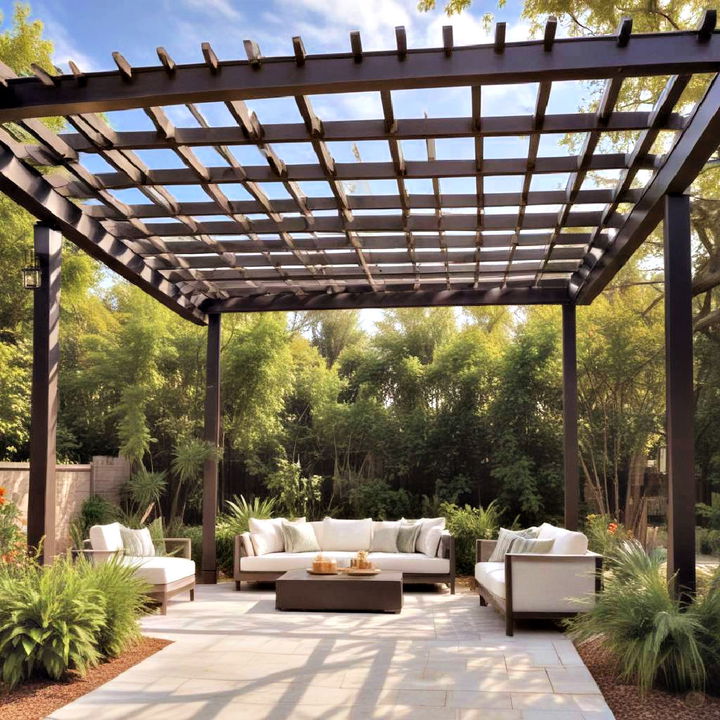 oversized alluminum pergola design