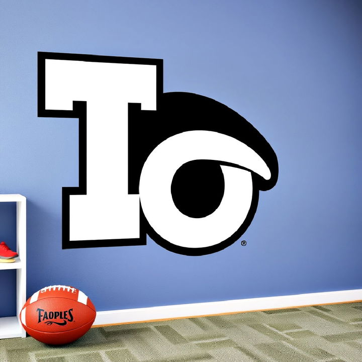 oversized team logo statement wall decal