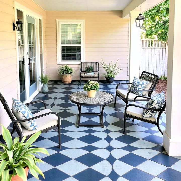 painted concrete outdoor floor