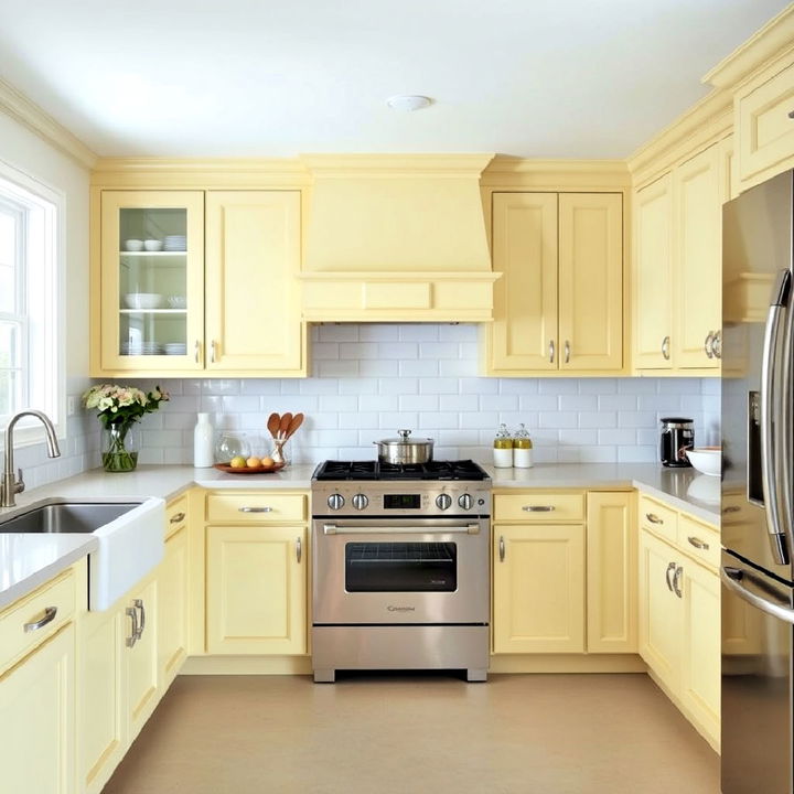 pale yellow cabinets for any kitchen