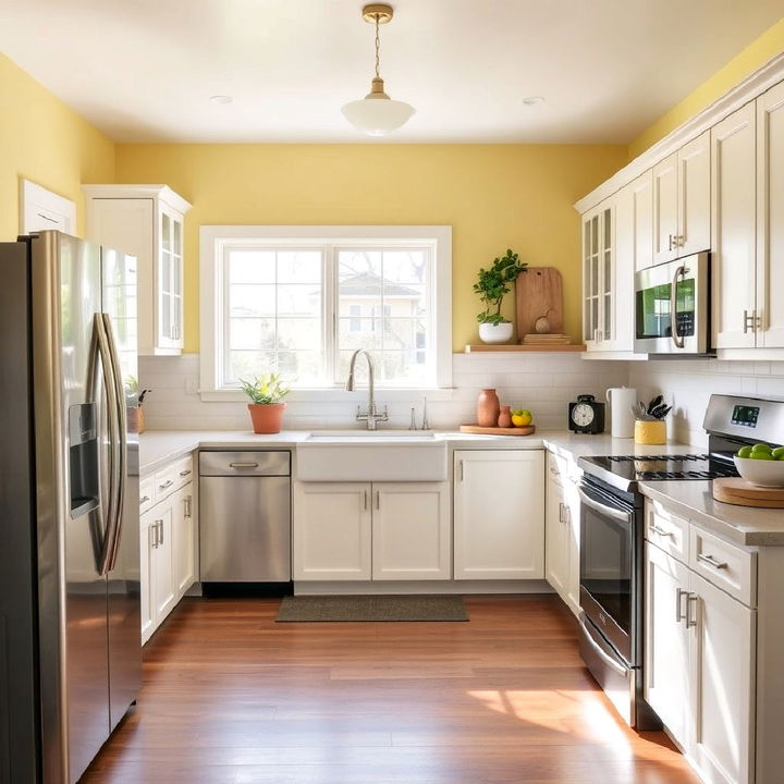 pale yellow wall paint for kitchen