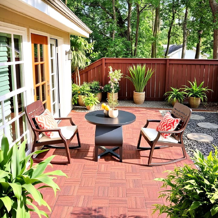 patio rubber tiles floor