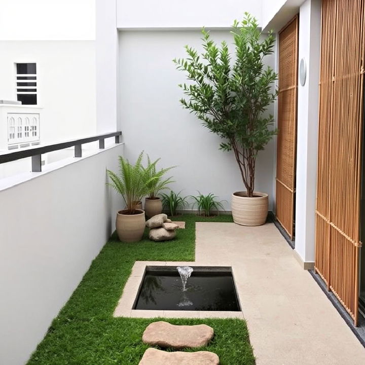 peaceful zen corner on terrace