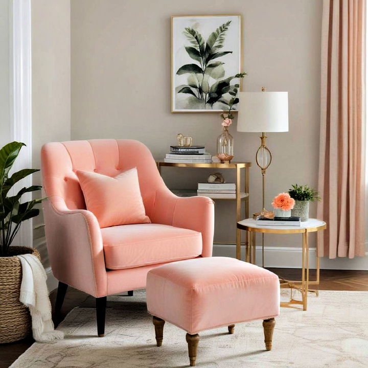 peach bedroom accent chairs for extra seating